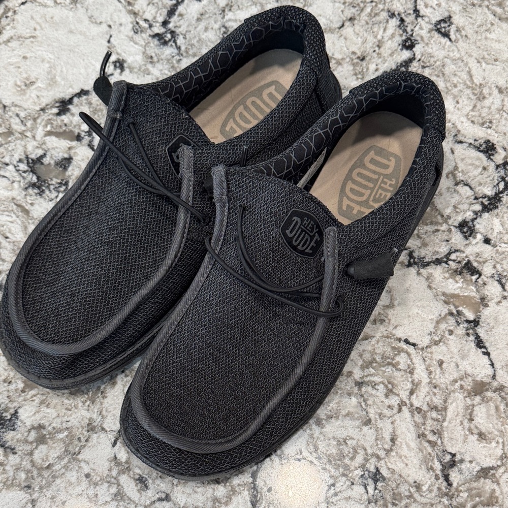 Hey Dude Men's Black Slip-On Loafers
